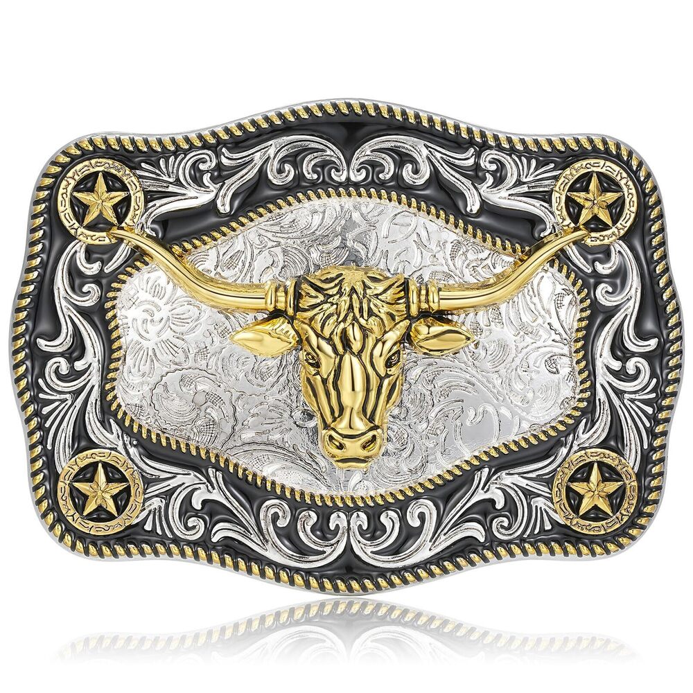 1916 Western Belt Buckle Texas Rodeo Cowboy Longhorn Belt Buckles Western